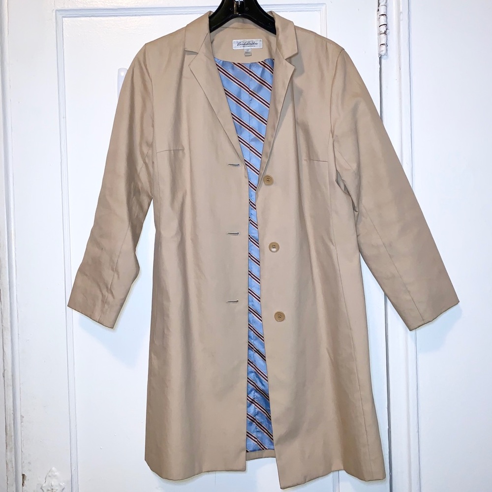 Brooks Brothers Beige Tan Rain Trench Coat XS